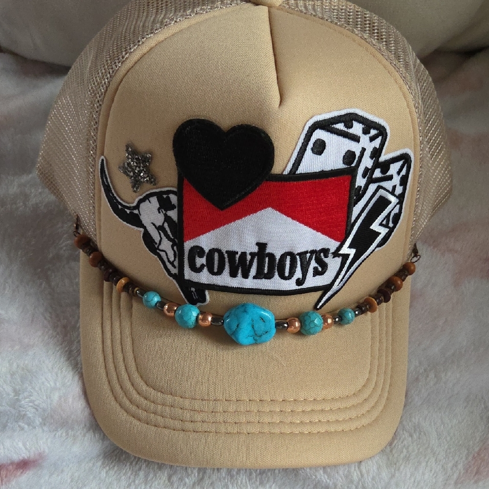 Cowboys Beige and Turquoise Cap